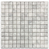 Carrara Marble Italian White Greyish Bianco Carrera 1x1 Mosaic Floor Wall Tile Honed